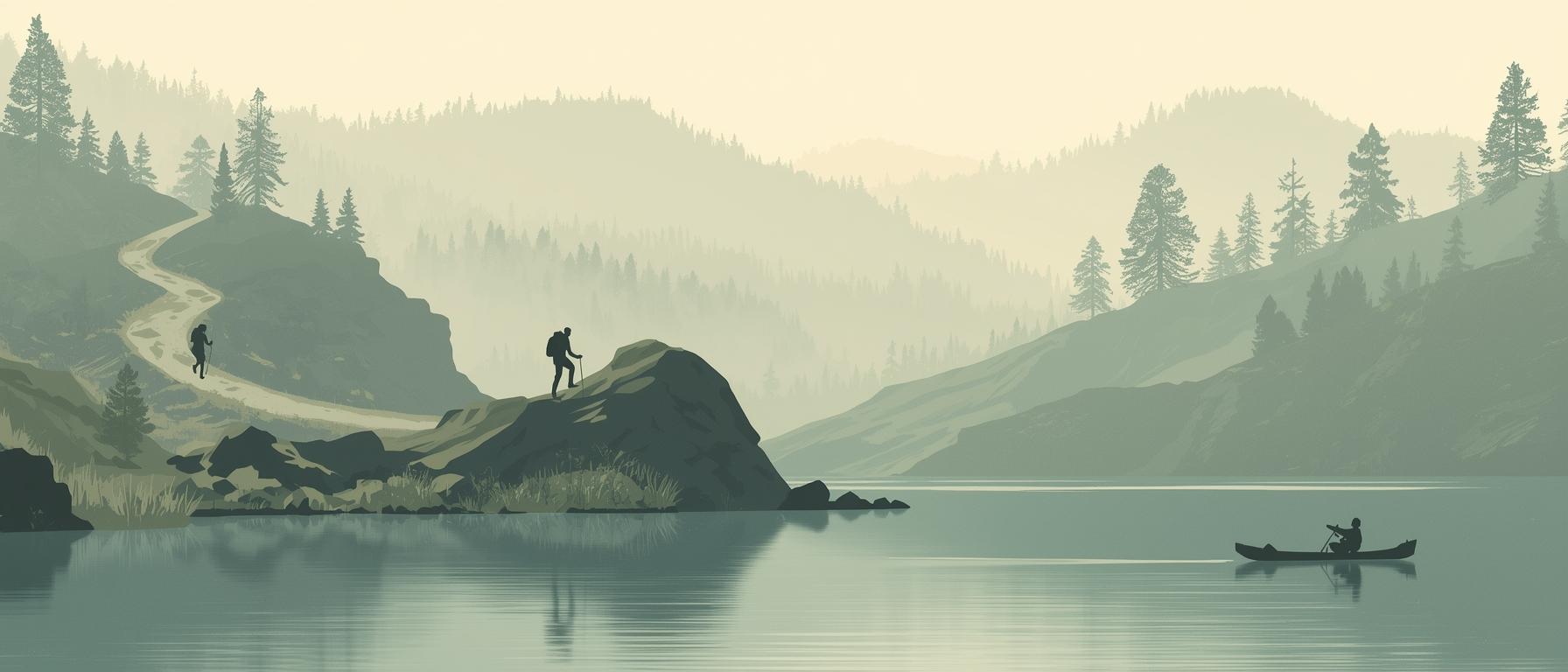 Hauptaktivitäten: Wandern, Klettern, Radfahren und Wassererlebnisse